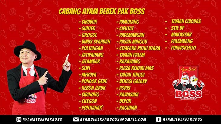 info FRANCHISE AYAM BEBEK PAK BOSS terbaru