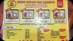 informasi FRANCHISE AYAM GEPUK PAK GEMBUS