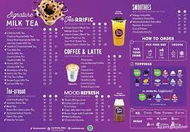 menu Franchise Chatime